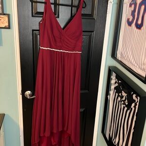 Maroon long dress Faviana Size 14